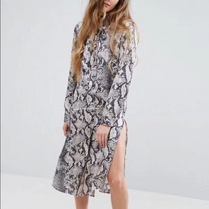 ASOS QED London snake animal print Long shirt